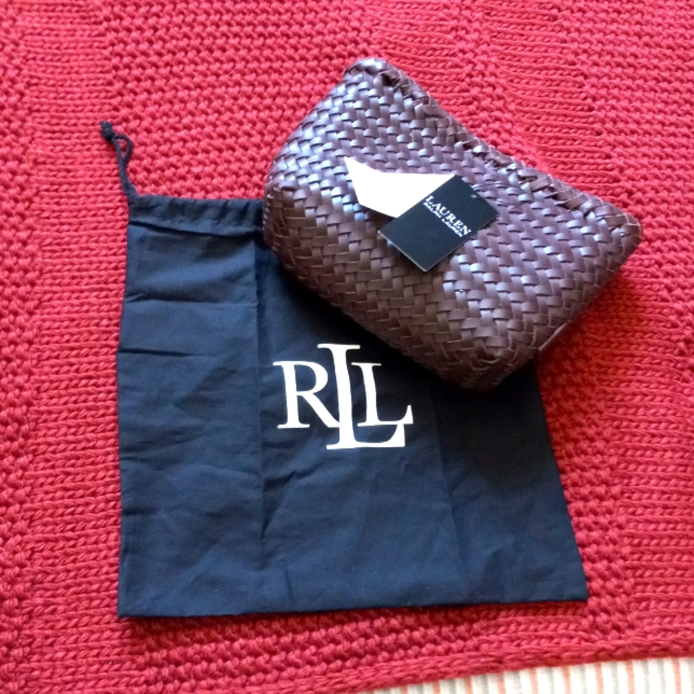 Ralph Lauren  woven clutch bag